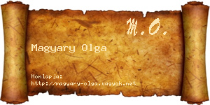 Magyary Olga névjegykártya